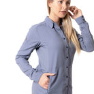 camisa para mujer manga larga con protección solar UPF50+ para senderismos o actividades al aire libre fullsand