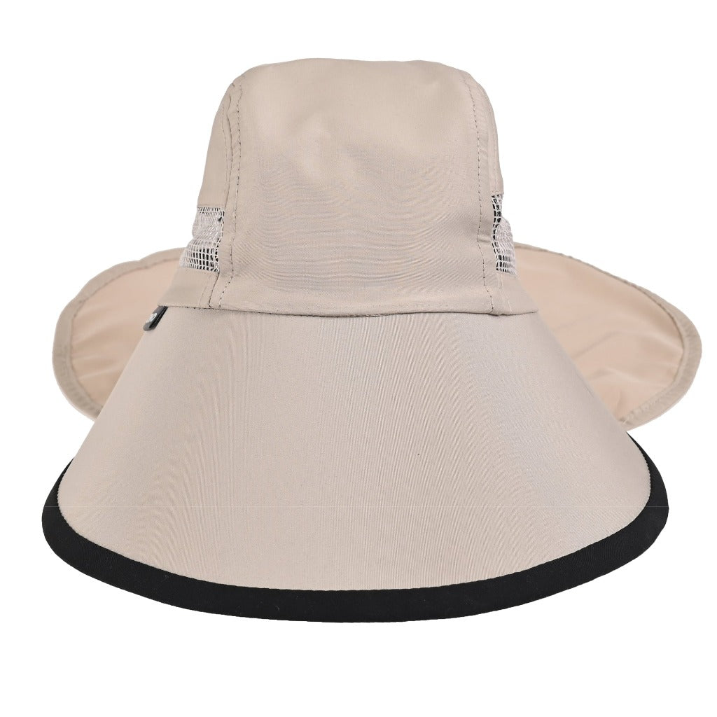 sombrero para mujer capa con filtro solar tecnologia UPF50+ ideal para paseos viajes o en la playa sombrero dama capa uv para la playa fullsand
